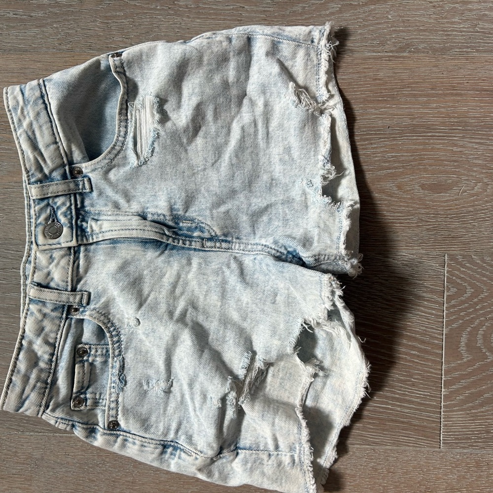 GAP Blue Distressed Denim Shorts